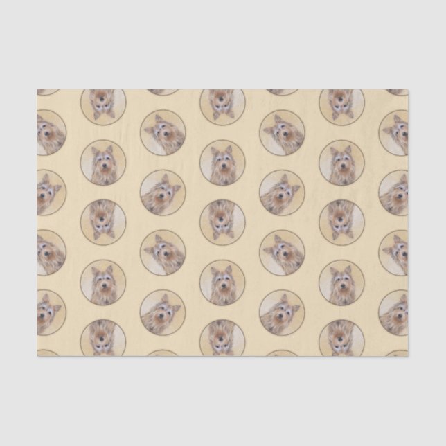 Berger Picard Shepherd Dark Fawn Painting Dog Art Tissue Paper (Front)