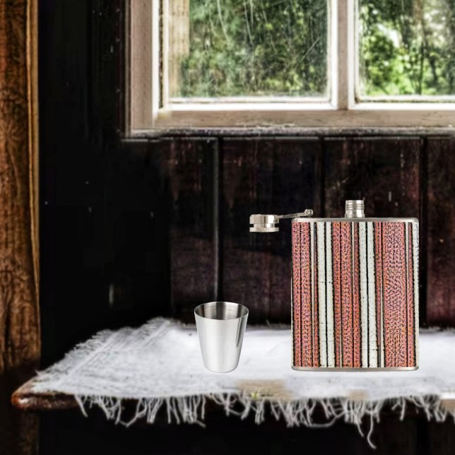 Beribboned Stripes Flask (The Beribboned Stripes Flask , has an Art Deco look to its design!)