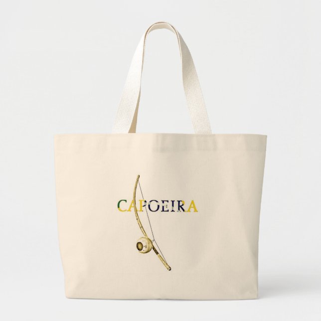 Berimbau Capoeira Large Tote Bag (Front)