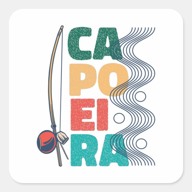 BERIMBAU CAPOEIRA SQUARE STICKER (Front)