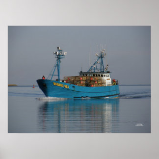 Bering Sea, Crab Boat in Dutch Harbor, AK Poster