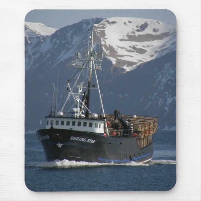 Bering Star, Crab Boat in Dutch Harbor, Alaska Mouse Pad