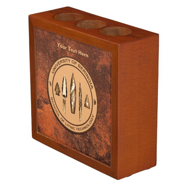 Beringia School of Lithic Technology Desk Organizer (Angled)