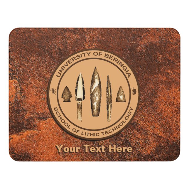 Beringia School of Lithic Technology Door Sign (Contemporary Front)