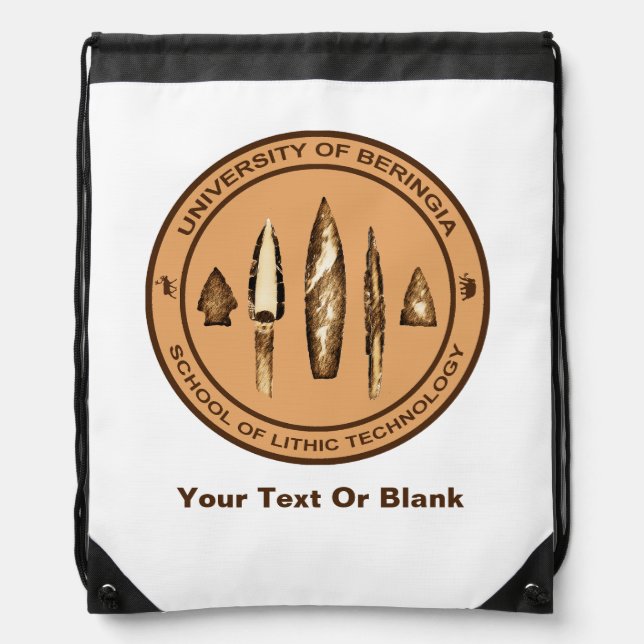 Beringia School of Lithic Technology Drawstring Bag (Front)