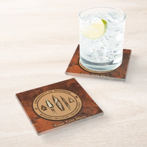 Beringia School of Lithic Technology Glass Coaster