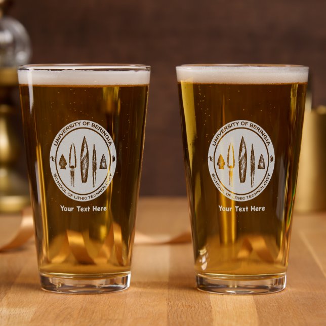 Beringia School of Lithic Technology Pint Glass (Party)