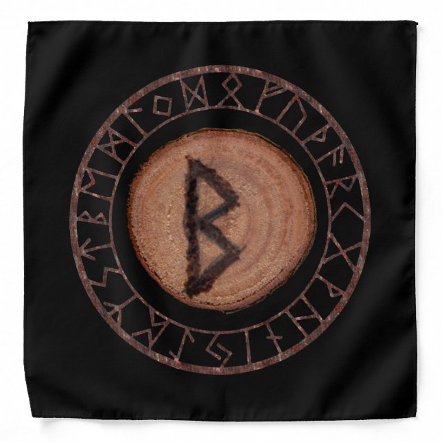 Berkano Elder Futhark Rune Bandana (Front)