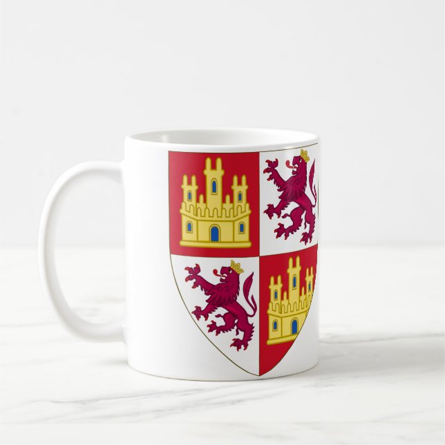 Berkas Royal Coat of Arms Crown Castile Coffee Mug (Left)