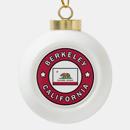 Berkeley California Ceramic Ball Christmas Ornament