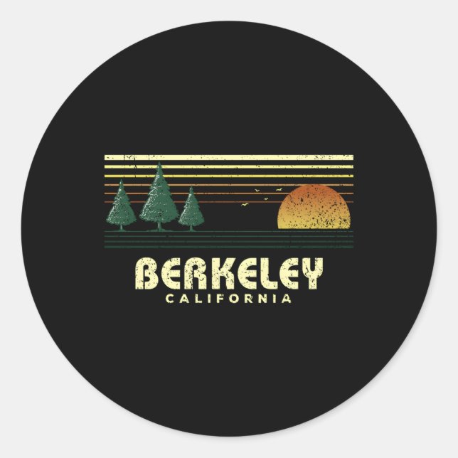 Berkeley California Classic Round Sticker (Front)