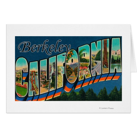 Berkeley, California - Large Letter Scenes Cards (Front Horizontal)