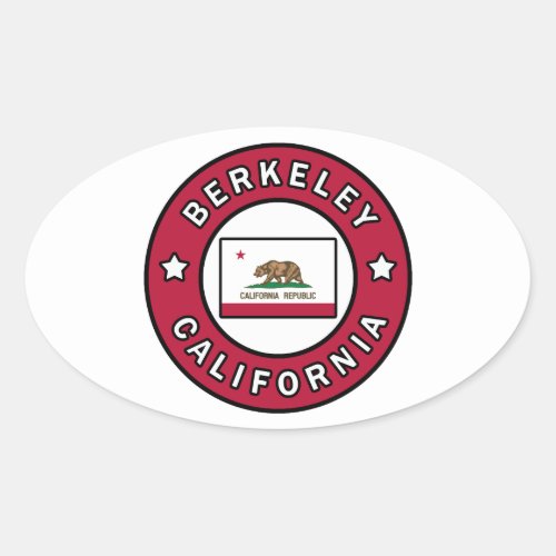 Berkeley California Oval Sticker