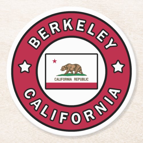 Berkeley California Round Paper Coaster