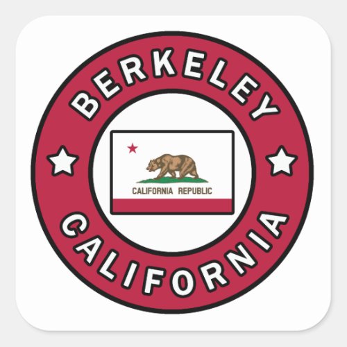 Berkeley California Square Sticker