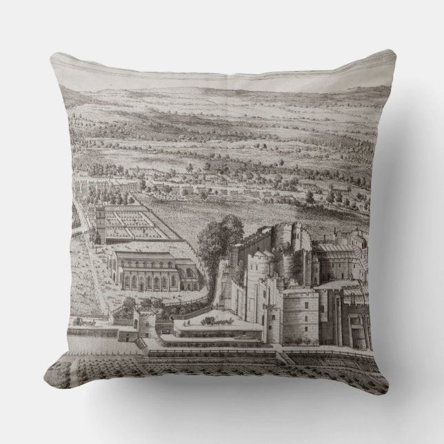 Berkeley Castle, Seat of the Earl of Berkeley (eng Throw Pillow (Front)