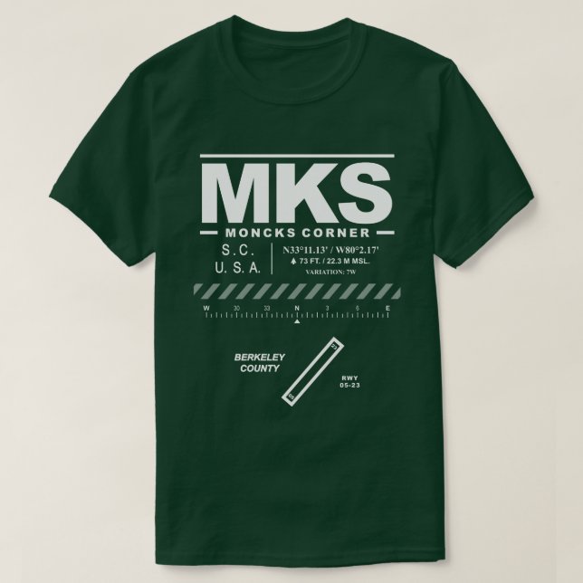 Berkeley County Airport MKS T-Shirt (Design Front)