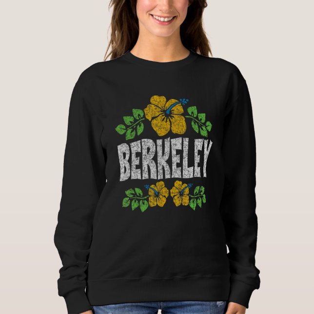 Berkeley Flowers Distressed Color Print Sweatshirt (Front)
