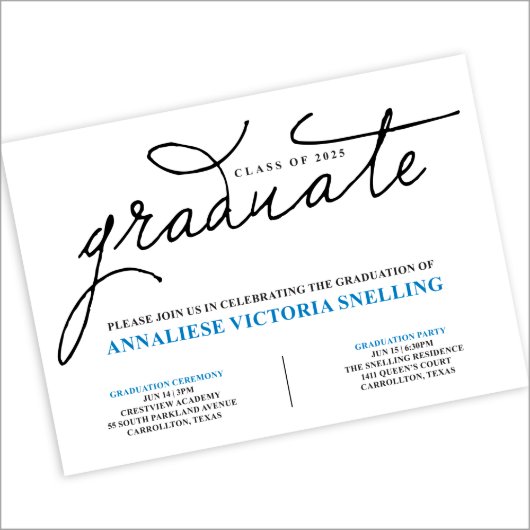 Berkeley Graduation Invitation - Set Of 24 (Front)