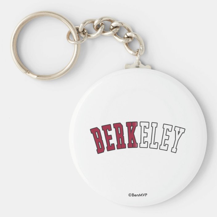 Berkeley in California State Flag Colors Keychain