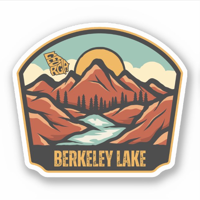 Berkeley Lake, Georgia Sticker (Front)