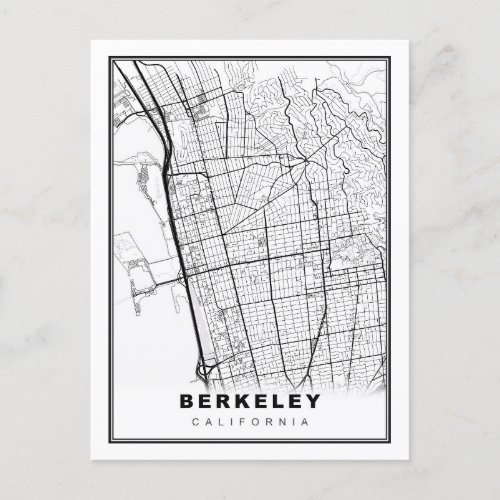 Berkeley Map Postcard