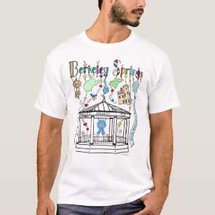 Berkeley Springs West Virginia Doodle Art T-Shirt