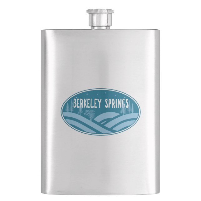 Berkeley Springs West Virginia Outdoors Flask (Front)