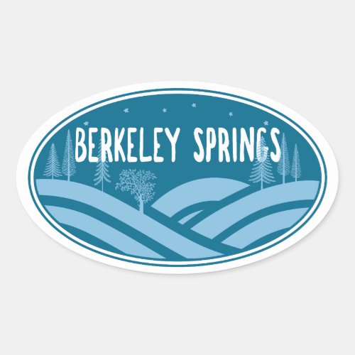 Berkeley Springs West Virginia Outdoors Oval Sticker