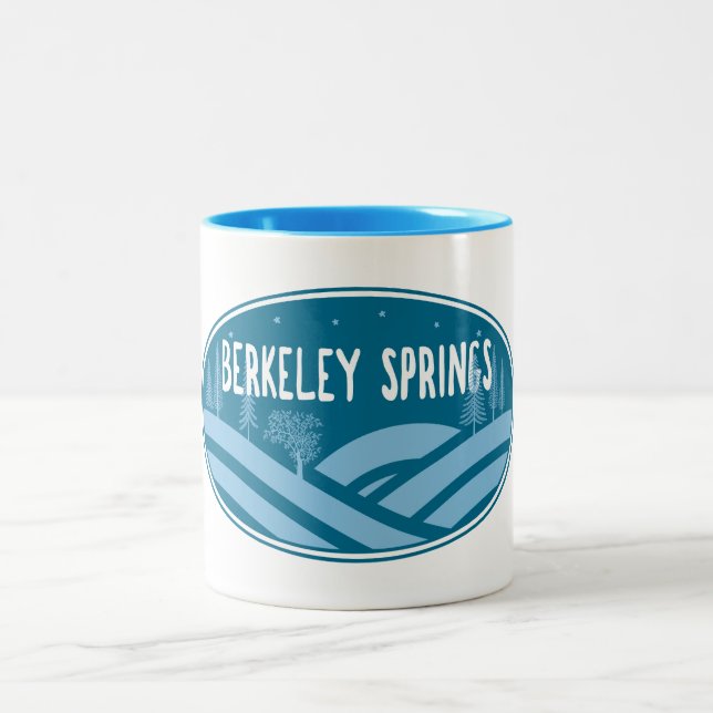 Berkeley Springs West Virginia Outdoors Two-Tone Coffee Mug (Center)