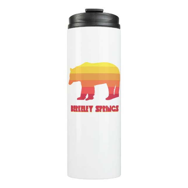 Berkeley Springs West Virginia Rainbow Bear Thermal Tumbler (Front)