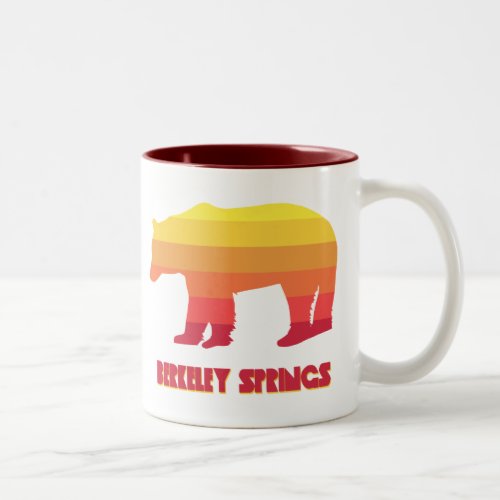 Berkeley Springs West Virginia Rainbow Bear Two_Tone Coffee Mug