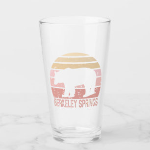 Berkeley Springs West Virginia Retro Bear Glass
