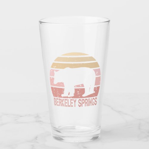 Berkeley Springs West Virginia Retro Bear Glass