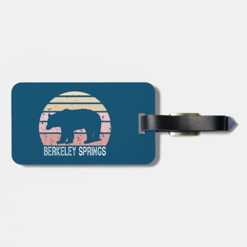 Berkeley Springs West Virginia Retro Bear Luggage Tag