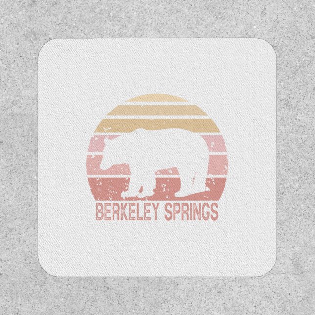 Berkeley Springs West Virginia Retro Bear Patch (Front)