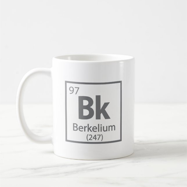 Berkelium - Berkeley Science Periodic Table Coffee Mug (Left)