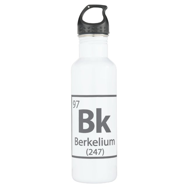 Berkelium - Berkeley Science Periodic Table Stainless Steel Water Bottle (Front)