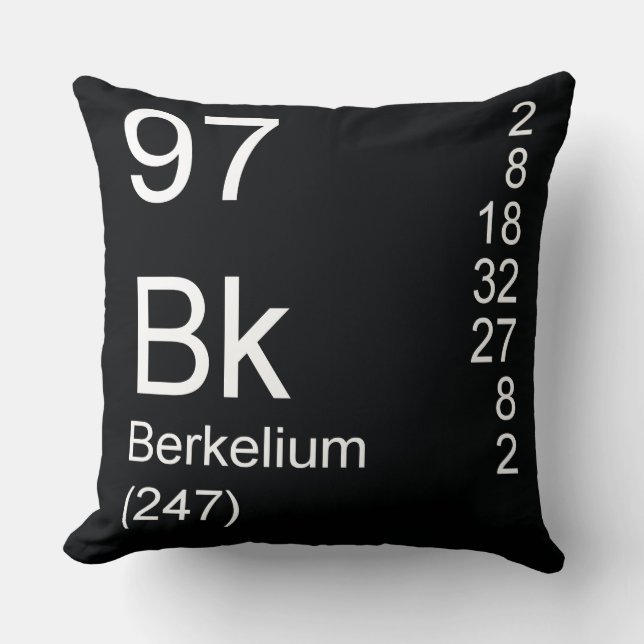 Berkelium Throw Pillow (Front)