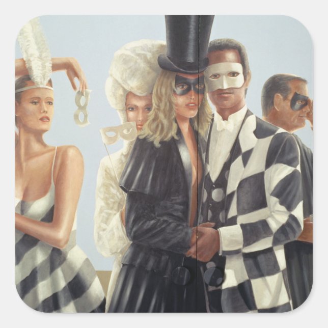 Berkley Hotel Mural - 1 Square Sticker (Front)