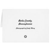 Berks County, Pennsylvania Cards (Back Horizontal)
