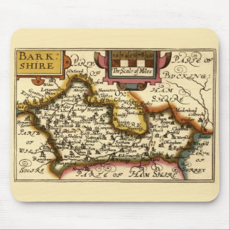 Berkshire Barkshire County England Antiquarian Map Mouse Pad