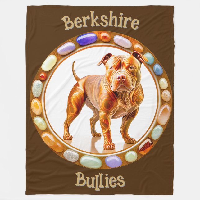 Berkshire Bullies Pit Bull 11  Fleece Blanket (Front)