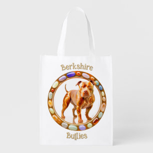 Berkshire Bullies Pit Bull 11 T-Shirt Grocery Bag