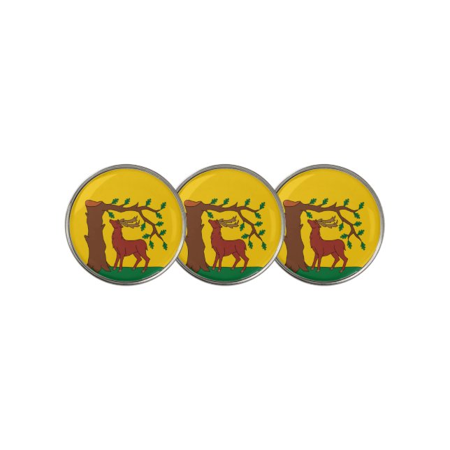 Berkshire county flag golf ball marker (3 Up)
