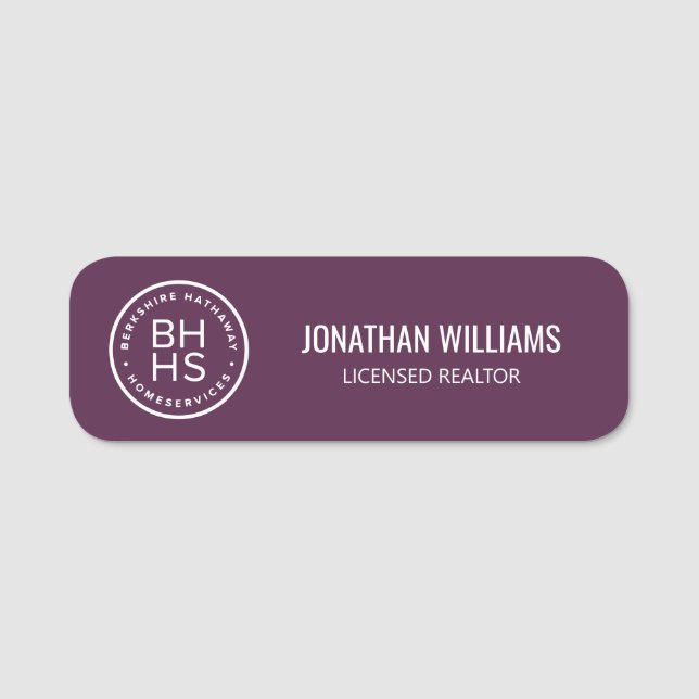 Berkshire Hathaway Name Tag (Front)