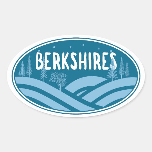 Berkshires Massachusetts Outdoors Oval Sticker