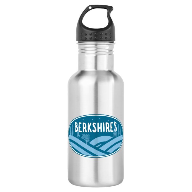Berkshires Massachusetts Outdoors Stainless Steel Water Bottle (Front)