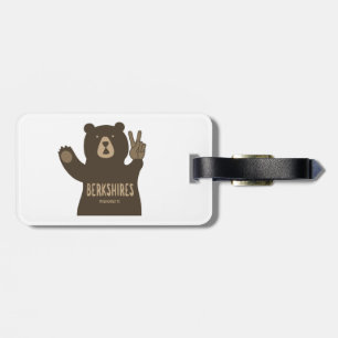 Berkshires Massachusetts Peace Bear Luggage Tag