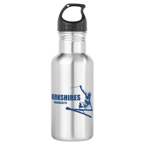 Berkshires Massachusetts Skier Stainless Steel Water Bottle